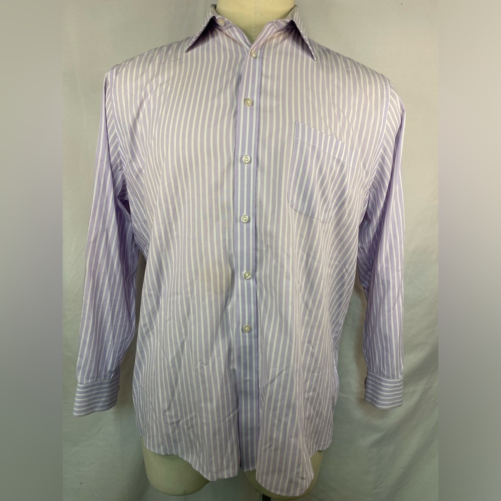 Stafford Fitted Long Sleeve Button Up Shirt Men’s 17 1/2-34/35